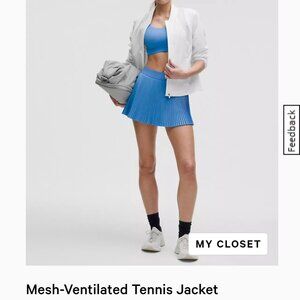 lululemon Mesh-Ventilated Tennis Jacket Cinchable Waist Lightweight